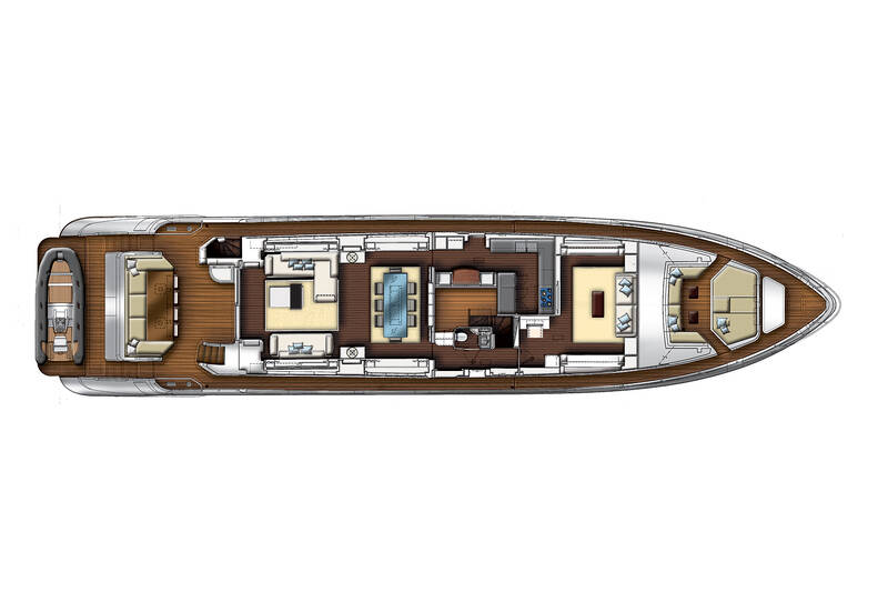 Main Deck (Media room-Zimmern) Azimut Grande 100