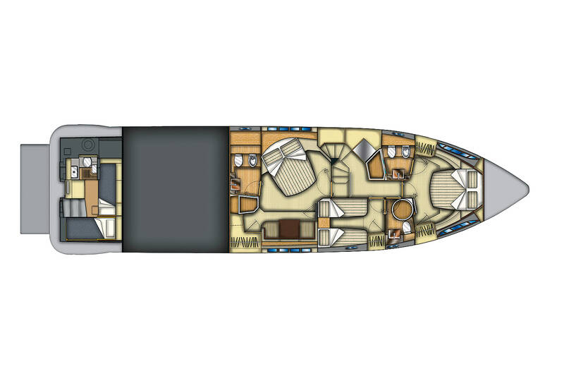 Der untere Deck Azimut Flybridge 64