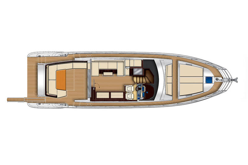 Main Deck (2 Sessel und ein Sofa an Backbord) Azimut 55S